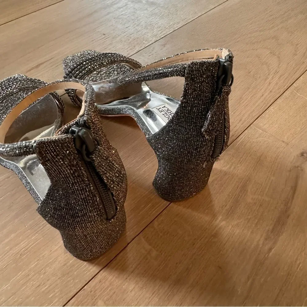 Badgley Mischka Brand Kameryn Open-Toe Block Heel 8 1/2